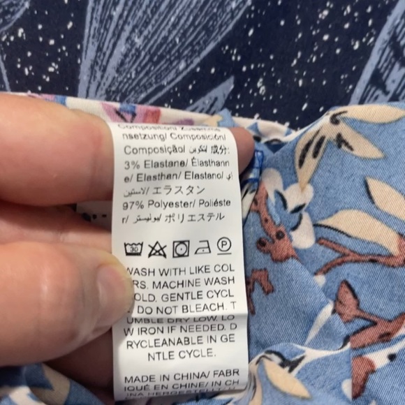 SHEIN 1XL blue floral dress - Picture 3 of 4